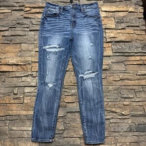 Buckle Black Womens Jeans 30 Ankle Skinny Fit No. 93 Blue Denim Jeans Distressed